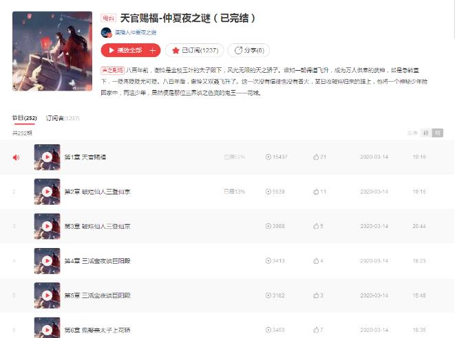 有声书《天官赐福》播讲：仲夏夜之谜